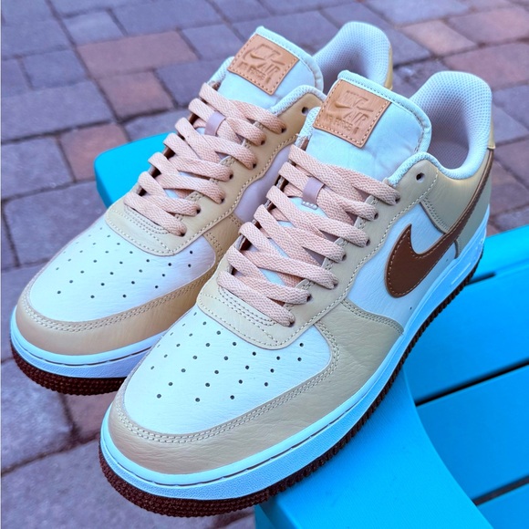 Men’s Nike Air Force 1 Low '07 LV8 Pearl White Sesame Athletic Sneakers US Sz 12 - Picture 1 of 9